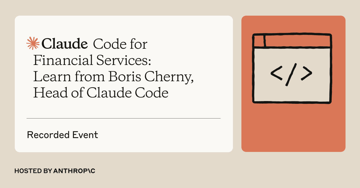 @claudeai: New for financial services: ready-to-run Claude agent templates for building pit